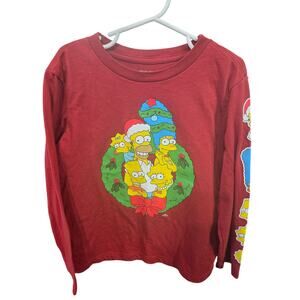 *Bundle Only* Red Simpsons Christmas Sweatshirt - Old Navy - S